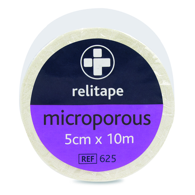 Microporous Tape 5cm x 10m x1 Available in the following sizes:&bull;	1.25cm x 10m&bull;	2.5cm x 10m&bull;	5cm x 10m