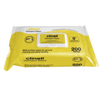 Clinell Detergent Wipes 220mm x 280mm x215